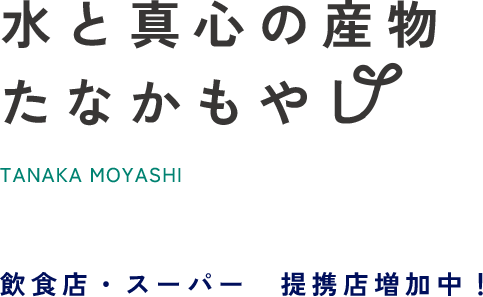 水と真心の産物 たなかもやし TANAKA MOYASHI 飲食店・スーパー提携店増加中！